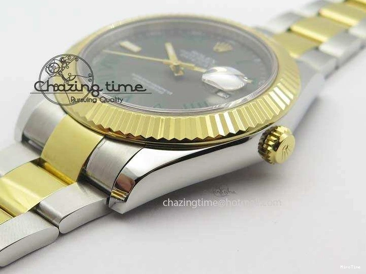 MiroTime 0415 Functional DateJust II 116333 SS YG 41mm EW Best Edition Gray Dial Roman Markers On SS Bracelet A 3823